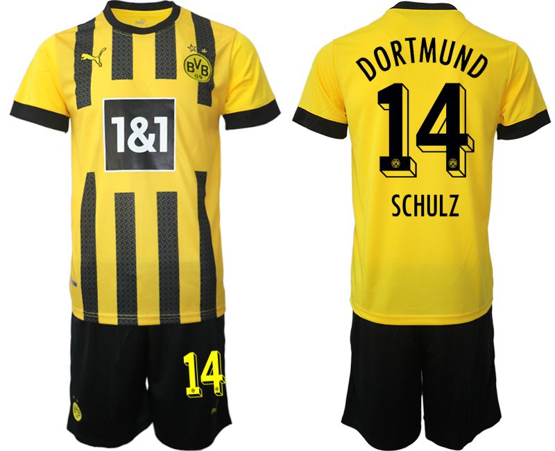Men 2022-2023 Club Borussia Dortmund home yellow #14 Soccer Jersey